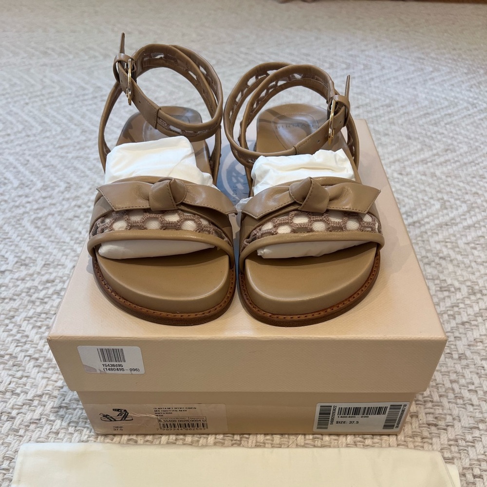 Alexandre Birman Beige Tan Leather Strappy Sandals - Picture 2 of 11